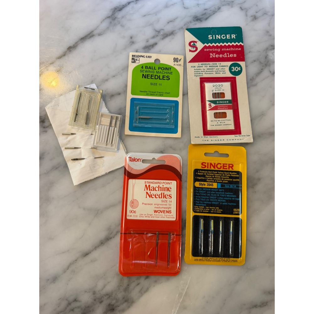 Vintage Singer Talon Belding Lily Sewing Machine Needles Mixed Lot Sizes 11 14